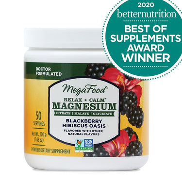 Relax + Calm Magnesium Powder - Blackberry Hibiscus Oasis Flavor - My Village Green